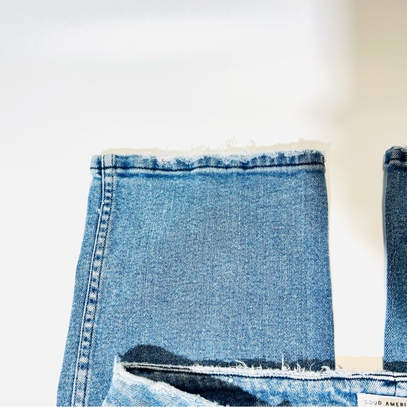 Good American jeans Straight Leg jeans medium wash high rise women size 14 - Picture 7 of 12